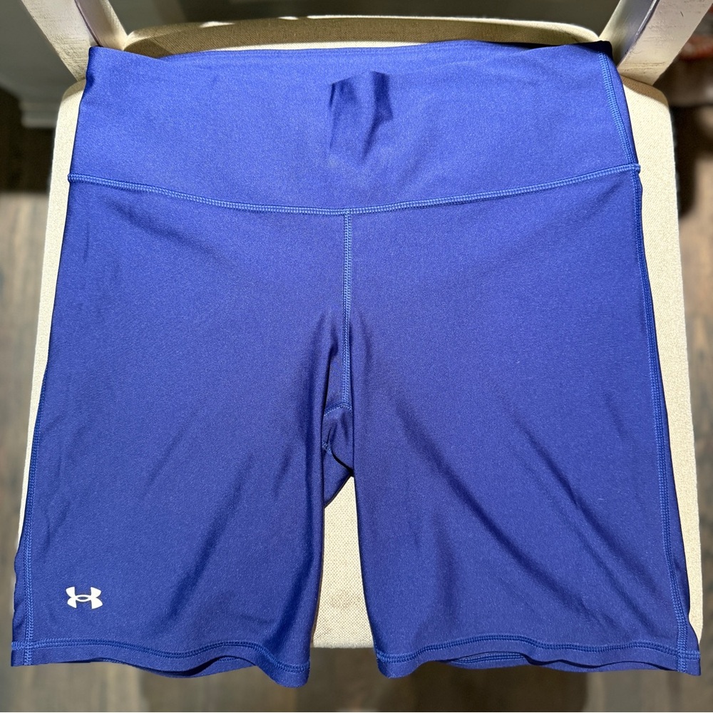 Under Armour Royal Blue Compression Athletic Biker Shorts Yoga Women’s Large